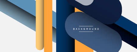 Abstract background. Round shapes, lines compositions on grey backdrop. Vector illustration for wallpaper banner background or landing pageのイラスト素材