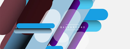 Abstract background. Round shapes, lines compositions on grey backdrop. Vector illustration for...