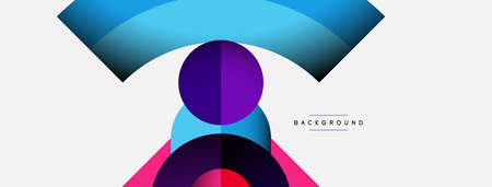 Trendy shapes, color minimal design composition, lines and shadows for wallpaper banner background or landing pageのイラスト素材