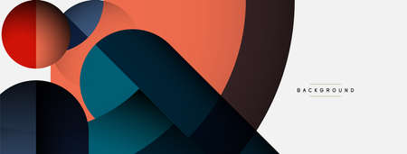 Trendy shapes, color minimal design composition, lines and shadows for wallpaper banner background or landing pageのイラスト素材