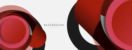 Creative geometric wallpaper. Minimal abstract background. Circles composition vector illustration...