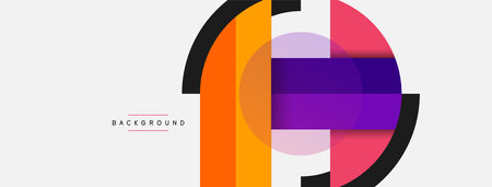 Round geometric shapes lines and circles. Vector template for wallpaper banner background or landing...