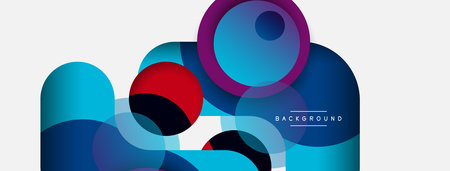 Circle and round shapes abstract background. Vector illustration for wallpaper banner background or...