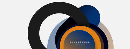 Circle and round shapes abstract background. Vector illustration for wallpaper banner background or landing pageのイラスト素材