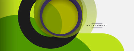 Circle and round shapes abstract background. Vector illustration for wallpaper banner background or landing pageのイラスト素材