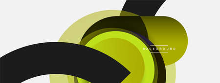 Creative geometric wallpaper. Minimal abstract background. Circles composition vector illustration for wallpaper banner background or landing pageのイラスト素材