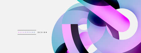 Round shapes circles and other geometric forms. Vector illustration for wallpaper banner background...