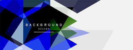 Color triangles composition, geometric abstract background. Techno or business concept, pattern for wallpaper, banner, background, landing pageのイラスト素材