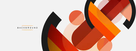 Round geometric shapes lines and circles. Vector template for wallpaper banner background or landing...
