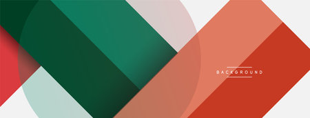 Geometric shapes composition abstract background. Circles lines and rectangles. Vector illustration for wallpaper banner background or landing pageのイラスト素材