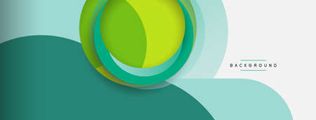 Vector round shapes circles minimal geometric background. Vector illustration for wallpaper banner background or landing pageのイラスト素材