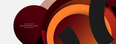Circle and round shapes abstract background. Vector illustration for wallpaper banner background or...