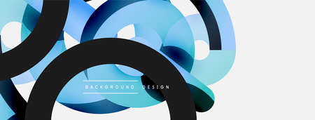 Round shapes circles and other geometric forms. Vector illustration for wallpaper banner background...