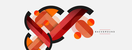 Round geometric shapes lines and circles. Vector template for wallpaper banner background or landing...