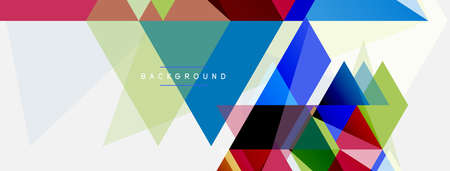 Mosaic triangles geometric background. Techno or business concept, pattern for wallpaper, banner,...
