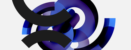 Circle abstract background. Vector illustration for wallpaper banner background card or landing pageのイラスト素材