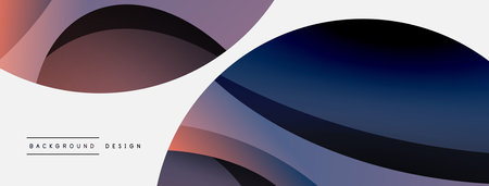 Creative geometric wallpaper. Minimal abstract background. Circle and wave composition vector...