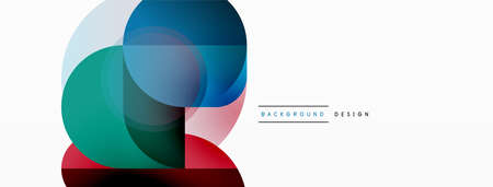 Creative geometric wallpaper. Minimal circle triangle and square line abstract background. Vector illustration for wallpaper banner background or landing pageのイラスト素材