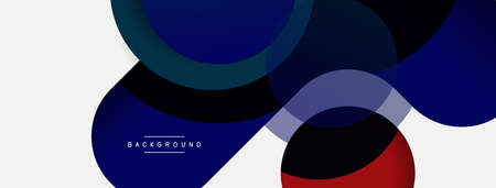Vector round shapes circles minimal geometric background. Vector illustration for wallpaper banner...