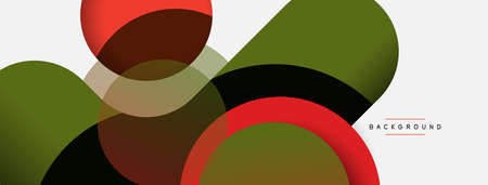 Creative geometric wallpaper. Minimal abstract background. Circles composition vector illustration for wallpaper banner background or landing pageのイラスト素材