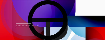 Round triangle shapes lines and circles. Geometric vector illustration for wallpaper banner background or landing pageのイラスト素材