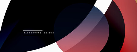 Creative geometric wallpaper. Minimal abstract background. Circle wave and round shapes composition vector illustration for wallpaper banner background or landing pageのイラスト素材