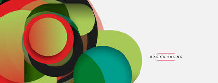 Circle and round shapes abstract background. Vector illustration for wallpaper banner background or...