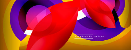 Creative geometric wallpaper. Minimal abstract background. Circle wave and round shapes composition vector illustration for wallpaper banner background or landing pageのイラスト素材