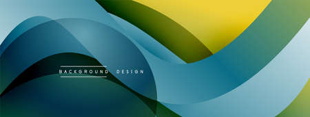 Abstract overlapping lines and circles geometric background with gradient colors