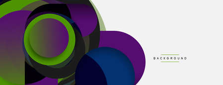 Circle and round shapes abstract background. Vector illustration for wallpaper banner background or...