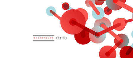 Abstract background. Round dots connected by lines. Trendy techno business template for wallpaper, banner, background or landingのイラスト素材