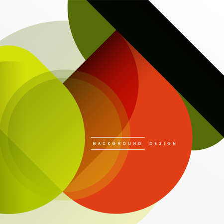Creative geometric wallpaper. Minimal circle triangle and square line abstract background. Vector illustration for wallpaper banner background or landing pageのイラスト素材