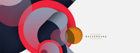 Circle and round shapes abstract background. Vector illustration for wallpaper banner background or...