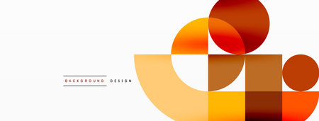 Beautiful abstract background. Circles, triangle shapes, and squares. Minimal geometric template for wallpaper, banner, background or landingのイラスト素材