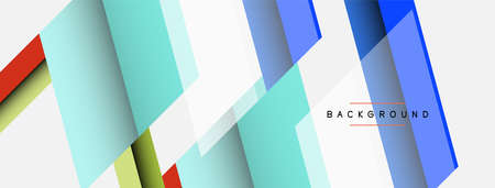 Vector background. Abstract overlapping color lines design with shadow effects. Illustration for...