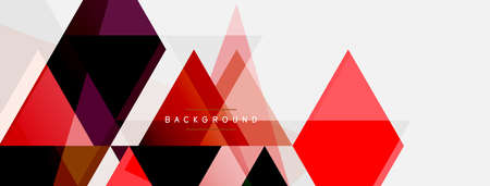 Color triangles composition, geometric abstract background. Techno or business concept, pattern for wallpaper, banner, background, landing pageのイラスト素材
