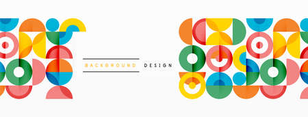 Colorful circle abstract background. Template for wallpaper, banner, presentation, backgroundのイラスト素材