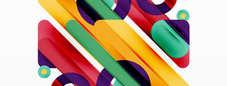 Lines geometric background. Stripes and rings composition business template for wallpaper, banner,...