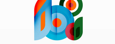 Rings and circles geometric abstract background for wallpaper, banner, backdrop