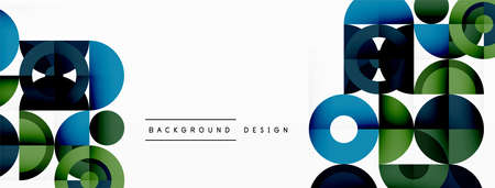 Colorful circle abstract background. Template for wallpaper, banner, presentation, backgroundのイラスト素材