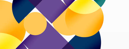 Beautiful abstract background. Circles, triangle shapes, and squares. Minimal geometric template for...