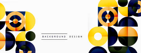 Colorful circle abstract background. Template for wallpaper, banner, presentation, backgroundのイラスト素材