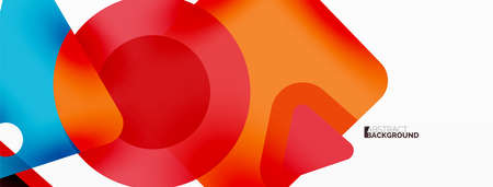 Primitive geometric shapes - line, triangle, square and circle composition. Vector geometric minimal abstract background for wallpaper, banner, background, landing pageのイラスト素材