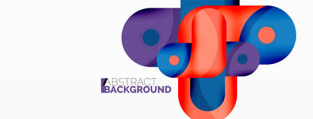Creative geometric wallpaper. Round arrow shape minimal geometric background. Techno business...