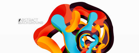 Creative geometric wallpaper. Splash liquid wave fluid shapes background. Techno business template for wallpaper, banner, background or landingのイラスト素材