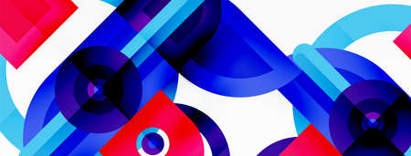 Creative geometric wallpaper. Minimal geometric background with round shapes. Trendy techno business...