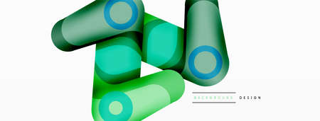 Trendy creative minimalist geometric background. Abstract round shapes composition for wallpaper, banner, background or landingのイラスト素材