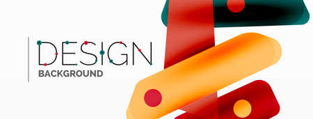 Tech minimal geometric wallpaper. Creative abstract background. Ribbon style stripes vector...