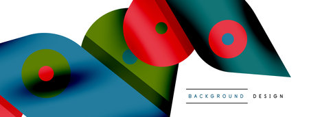 Creative bright geometric wallpaper. Minimal abstract background. Circles lines shapes composition...