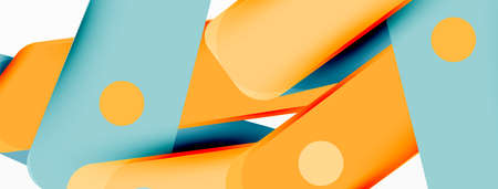 Tech minimal geometric wallpaper. Creative abstract background. Ribbon style stripes vector...